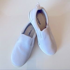Cat & Jack Jaime Tennis Shoe Slip on Boy Girl Unisex 1 Summer White Canvas NWT